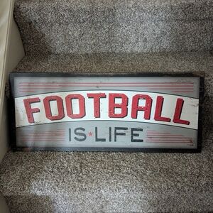 Beautiful And Large Football Sign Perfect For The Man Cave , Entertainment Room,